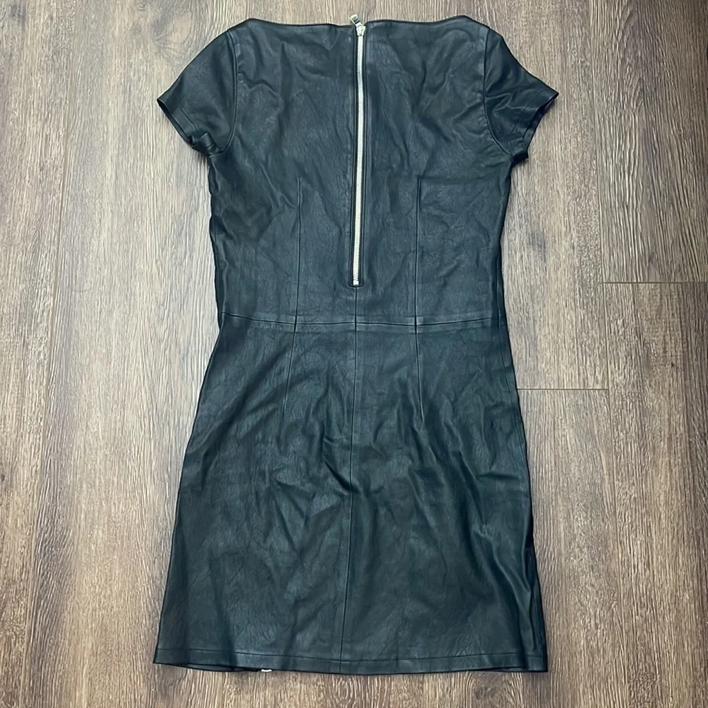 RtA Women's Black Zipped Leather Dress SZ. 4 - Picture 9 of 11